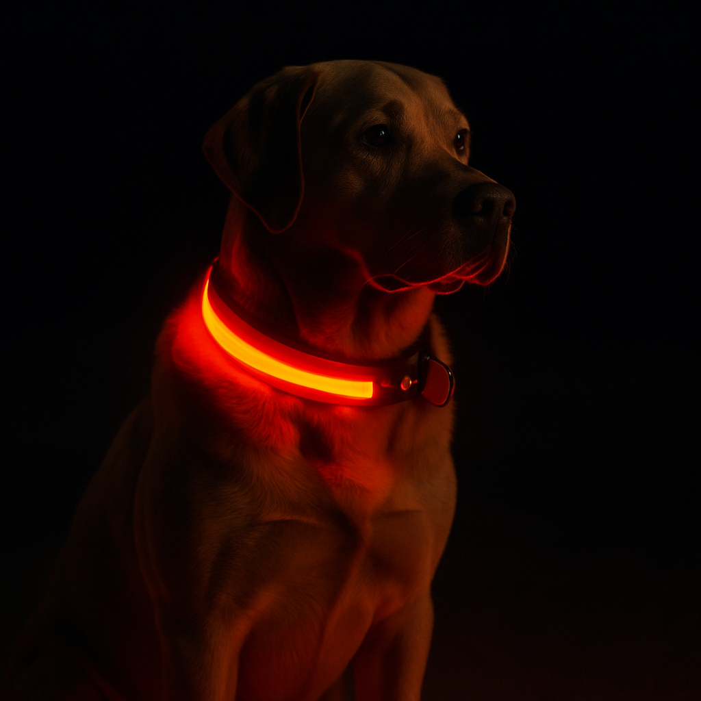 Collier lumineux chien - SeeFromFar™ - Rouge
