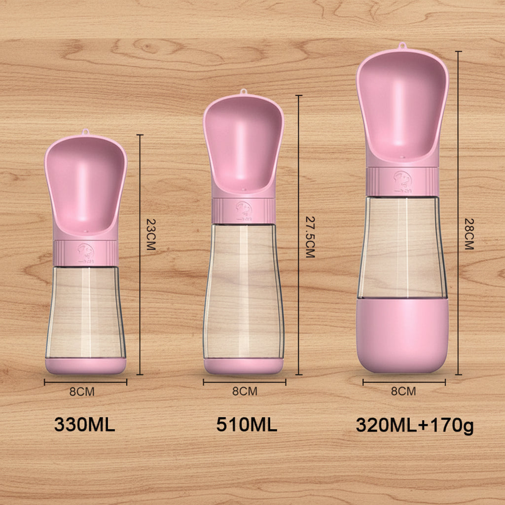 Gourde chien - QuickWater™ rose