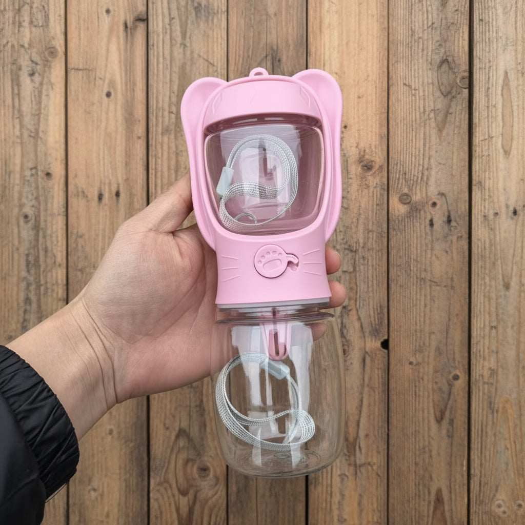 Gourde pour chien - Snack'N'Drink™ rose
