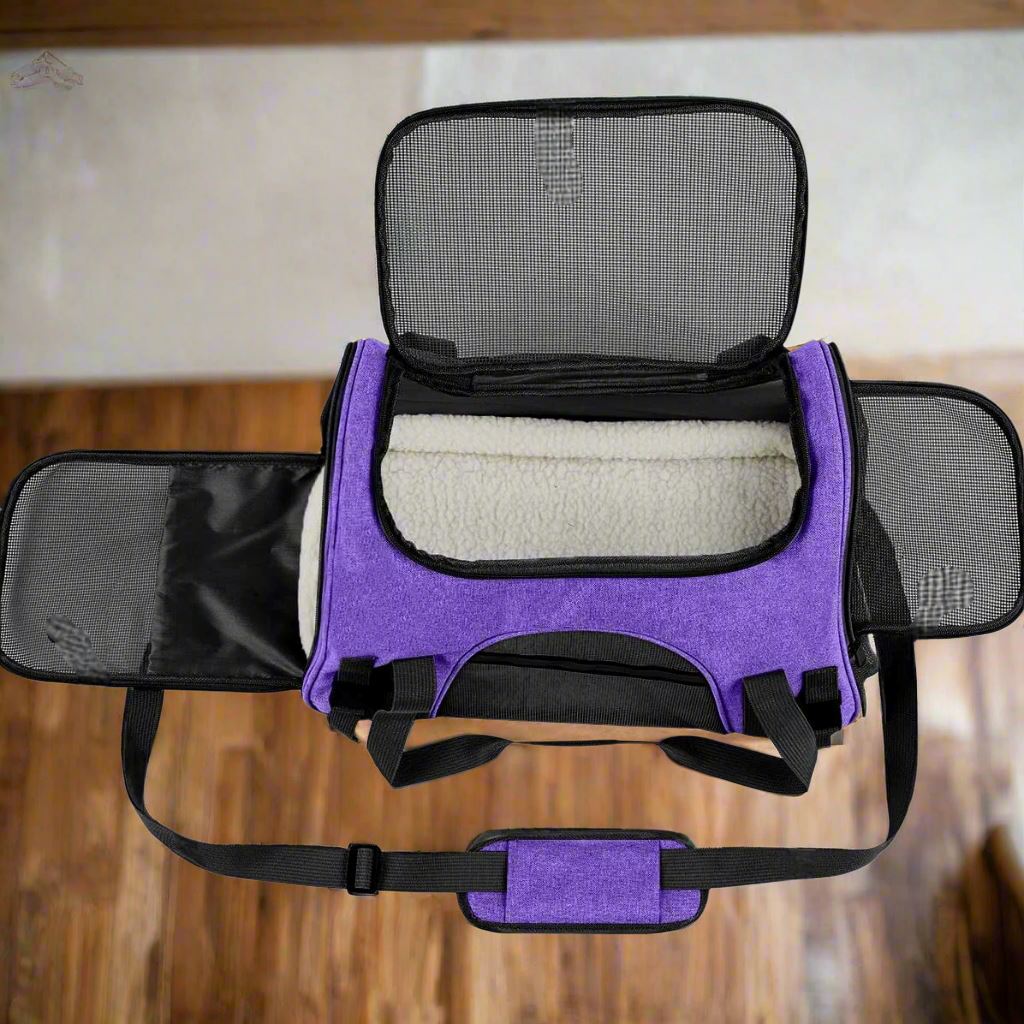 Sac de Transport pour Chien - DogCarrierBagâą - Violet - Ma Promenade avec Toutou