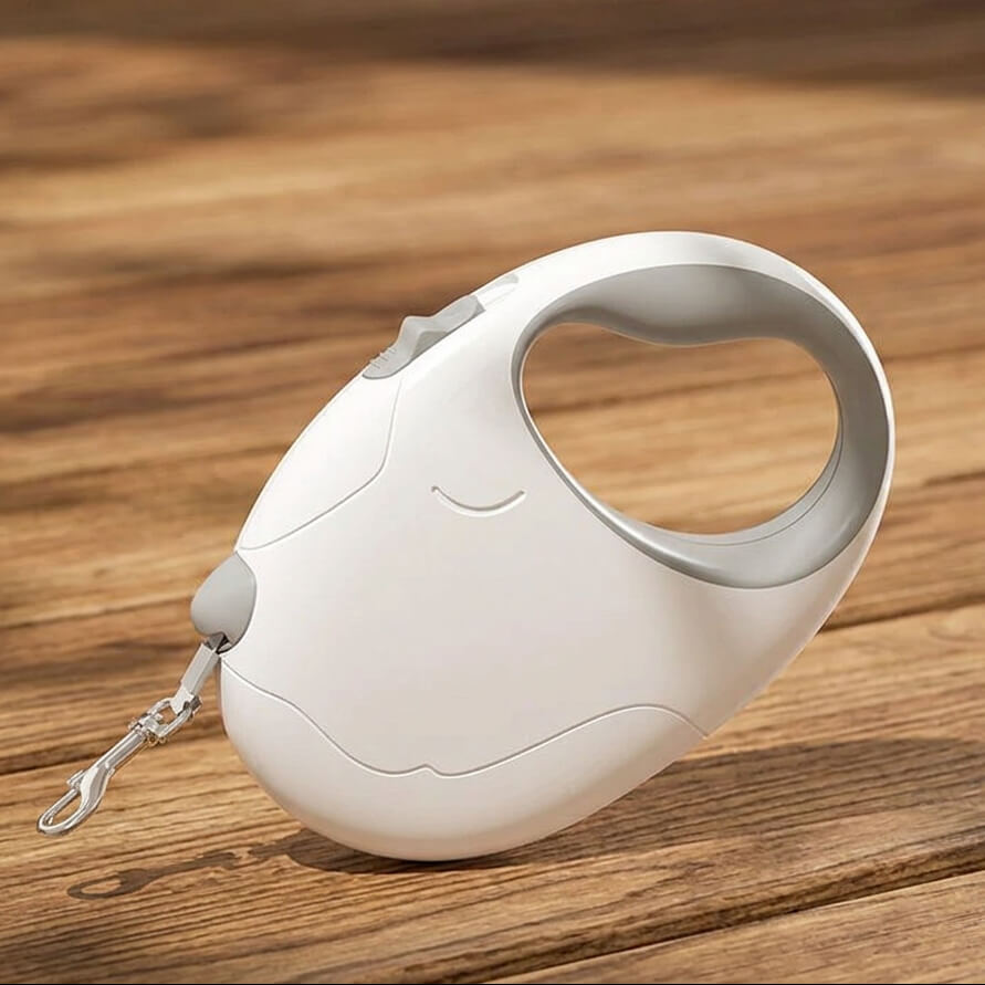 Laisse pour Chien Rétractable - FaçiLaisse™ blanc