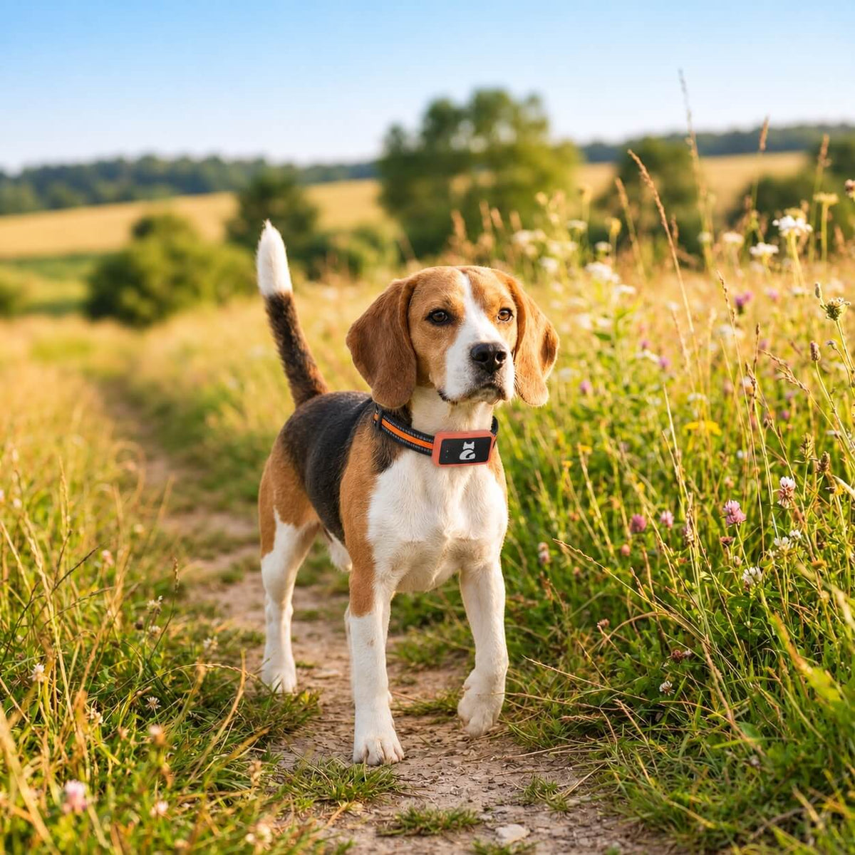 Collier GPS pour chien - SimpleFound™ a la campagne