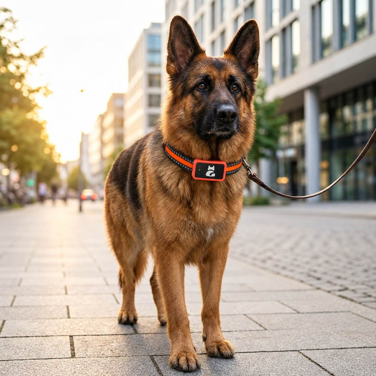 Collier GPS pour chien - SimpleFound™ a la ville