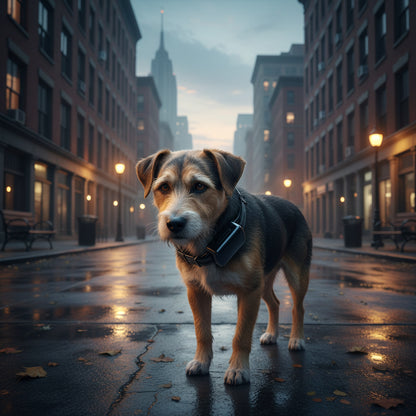 Collier GPS chien - ImNotFar™ perdu dans la ville