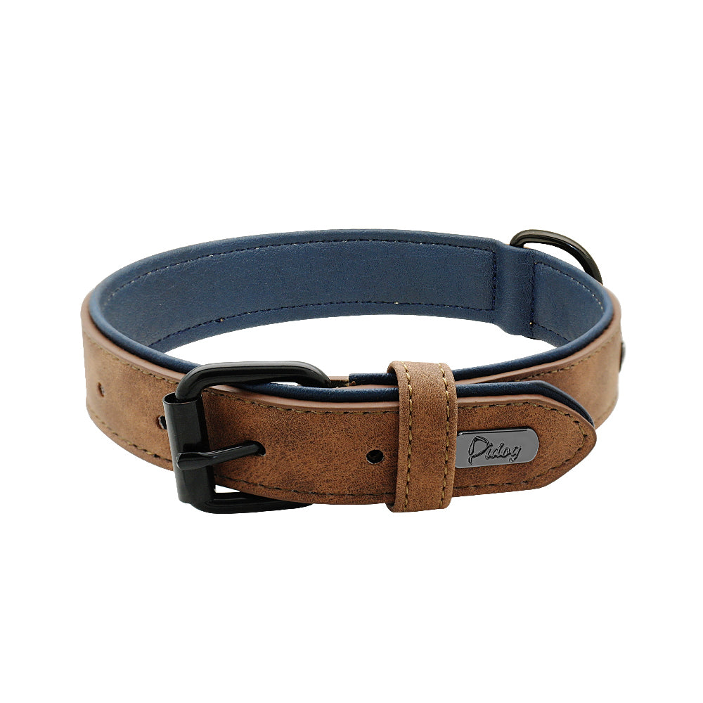 Collier chien - SimpleCuir™ brun