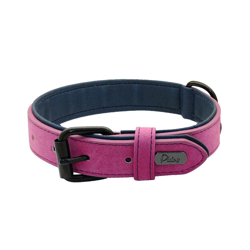 Collier chien - SimpleCuir™ fushia