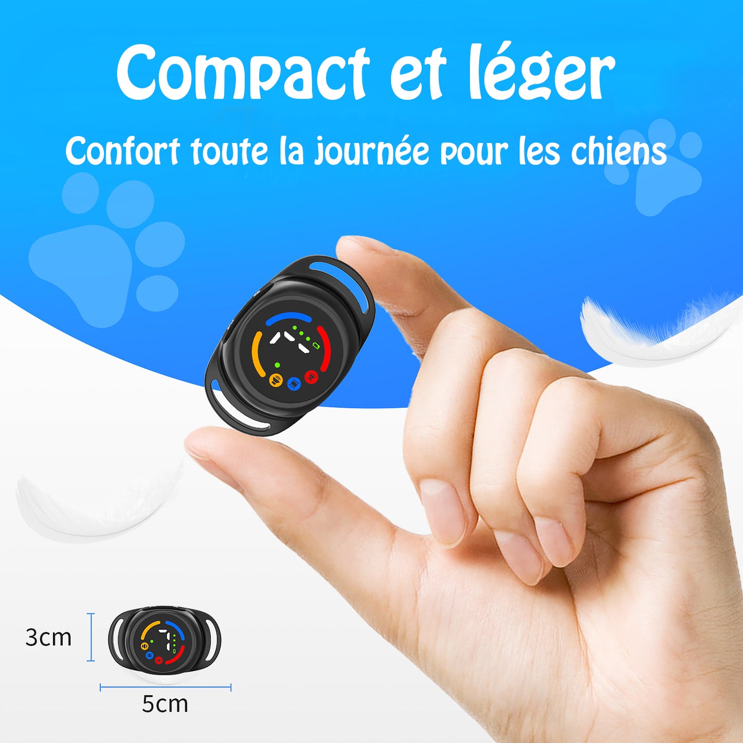 Collier anti aboiement chien - QuietDog™ compact et léger