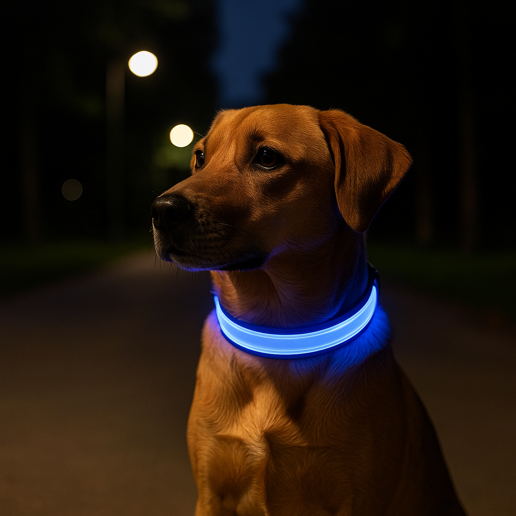 Collier lumineux chien - SeeFromFar™ - Bleu