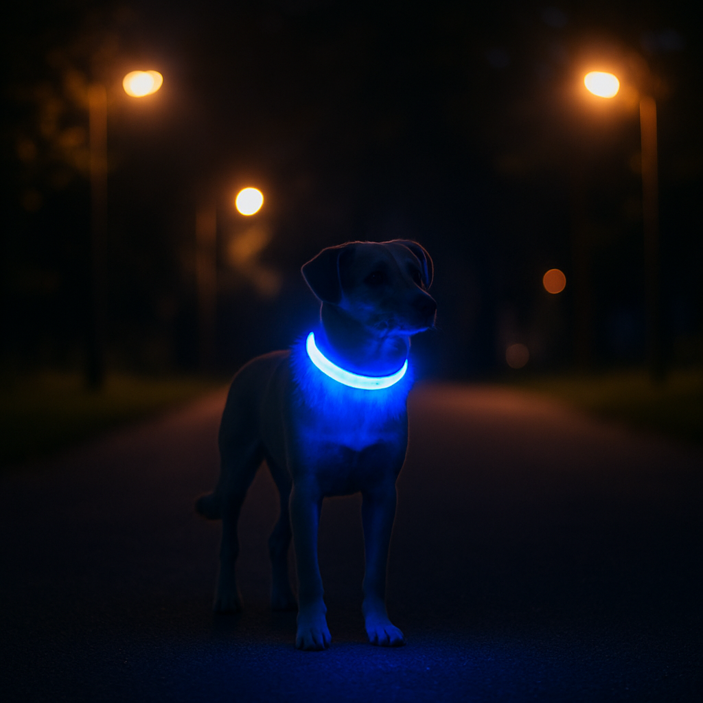 Collier lumineux chien - SeeFromFar™ - Bleu
