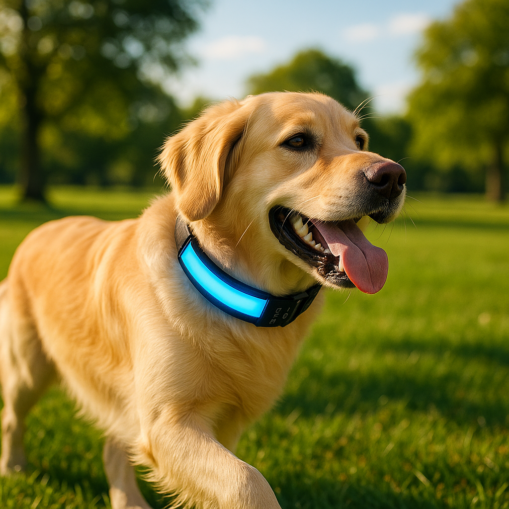 Collier lumineux chien - SeeFromFar™ - Bleu