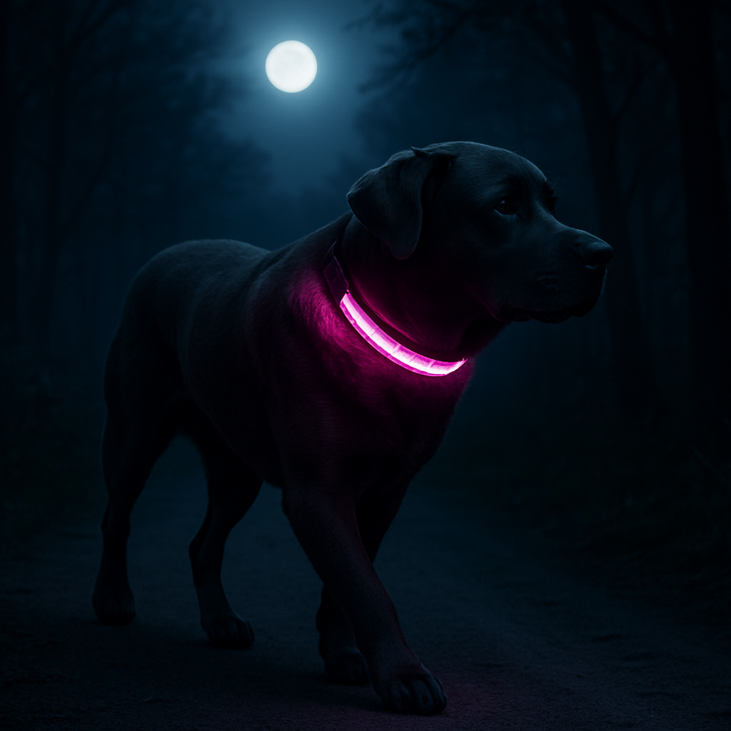 Collier lumineux chien - SeeFromFar™ - Rose