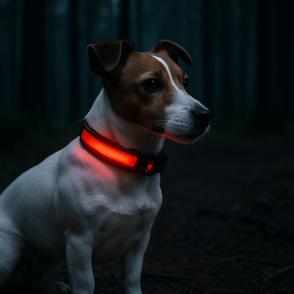 Collier lumineux chien - SeeFromFar™ - Rouge