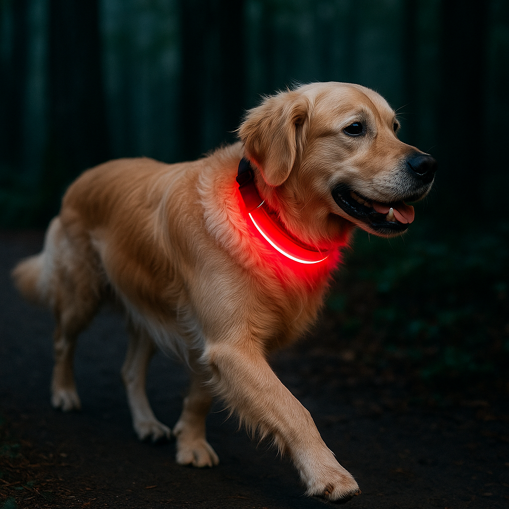 Collier lumineux chien - SeeFromFar™ - Rouge