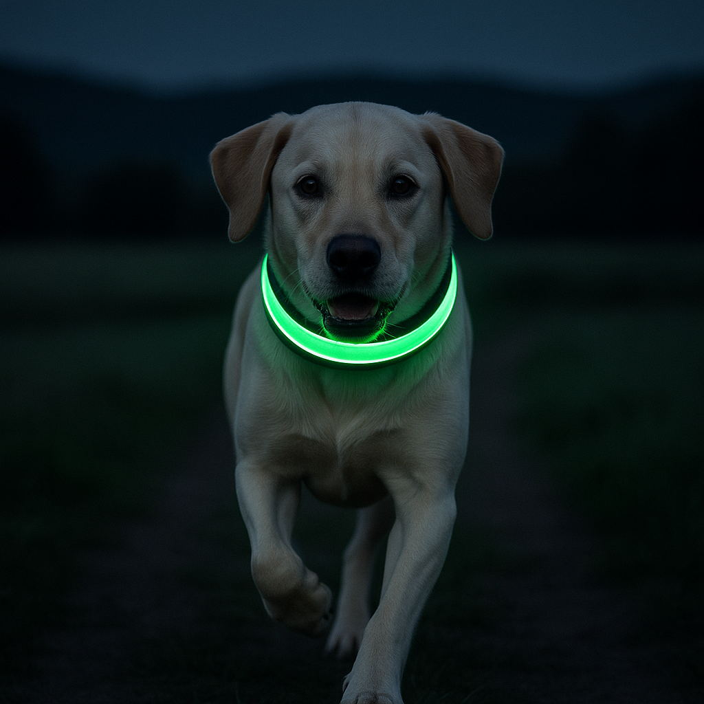 Collier lumineux chien - SeeFromFar™ - Vert