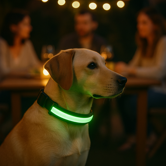 Collier lumineux chien - SeeFromFar™ - Vert