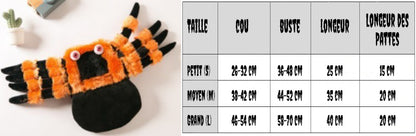 Déguisement Chien - Spider-Dog™ tableau des tailles