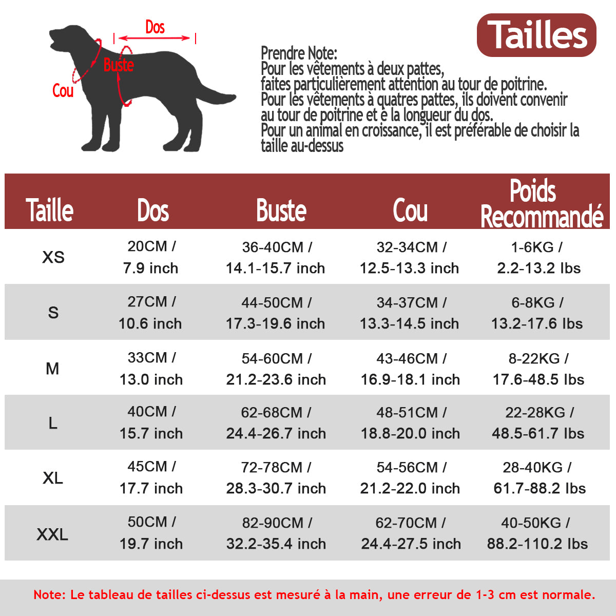 Gilet de sauvetage chien - FlyingWaterDog™ tailles
