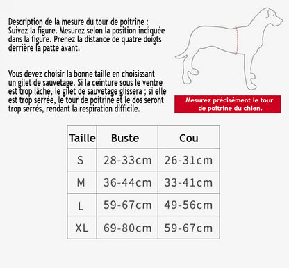 Gilet de sauvetage pour chien - SimplySafe™ taille