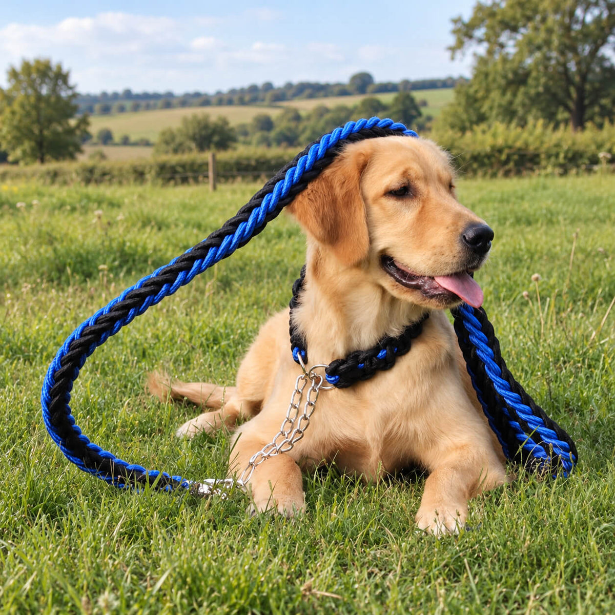 Laisse pour Chien - TorsadeSuprême™ dans un pré