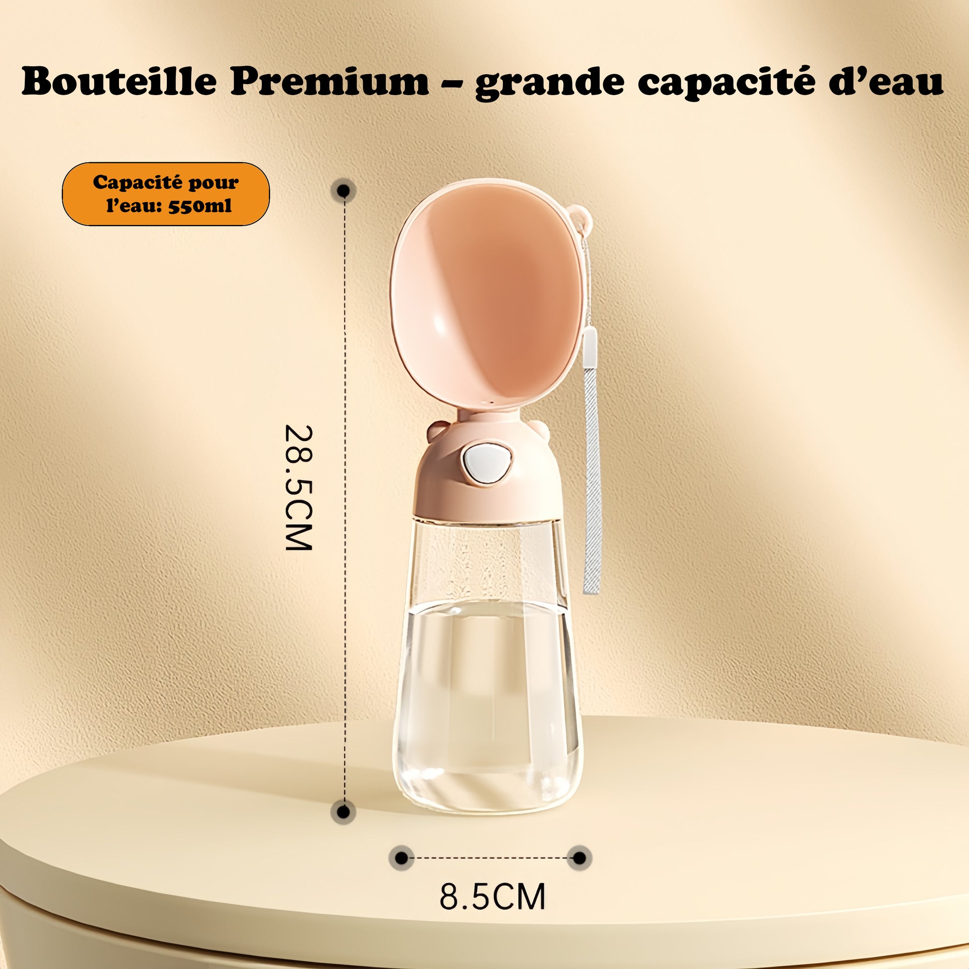 Gourde pour chien - Eat'N'Drink™ abricot bouteille d'eau seulement