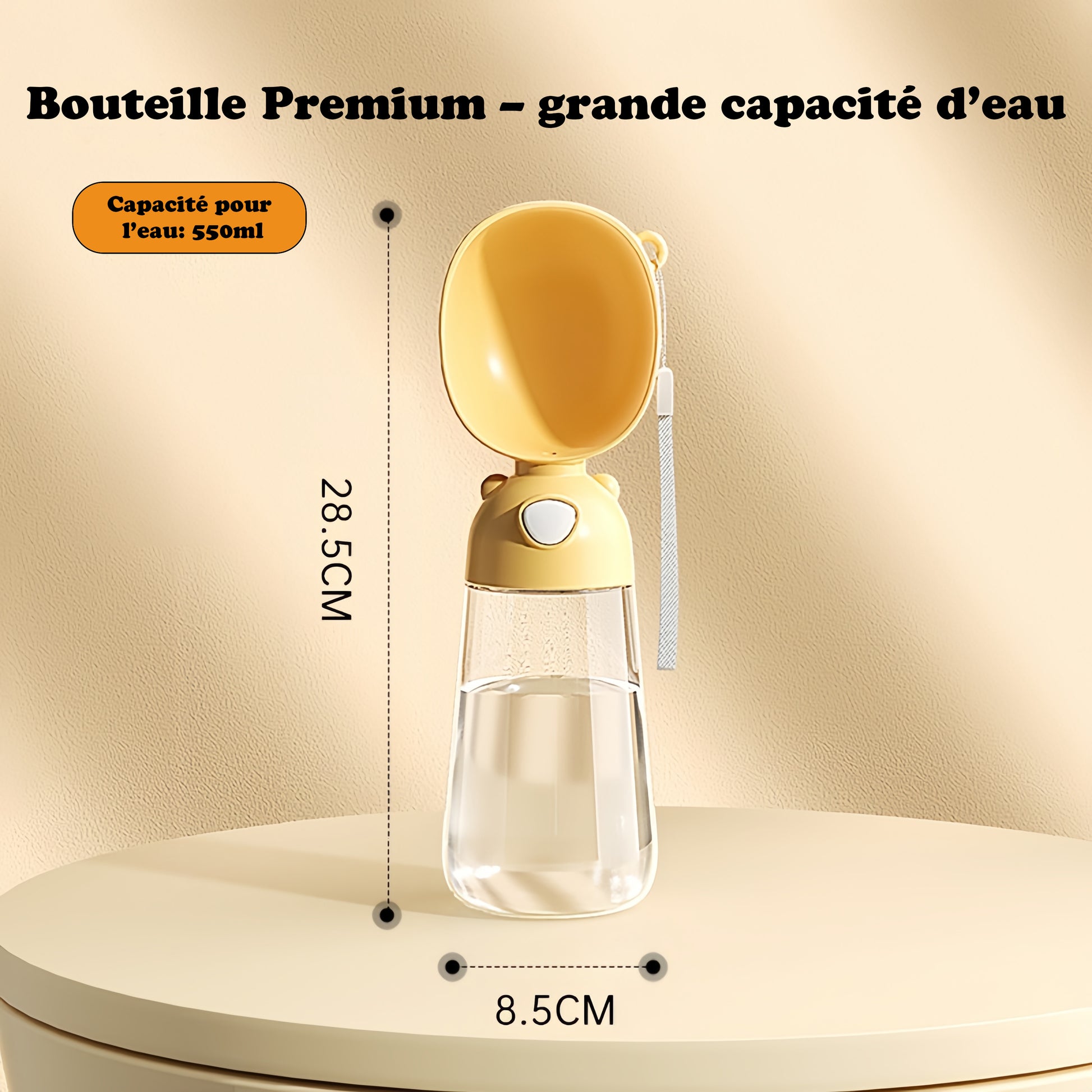 Gourde pour chien - Eat'N'Drink™ jaune Bouteille d'eau seulement