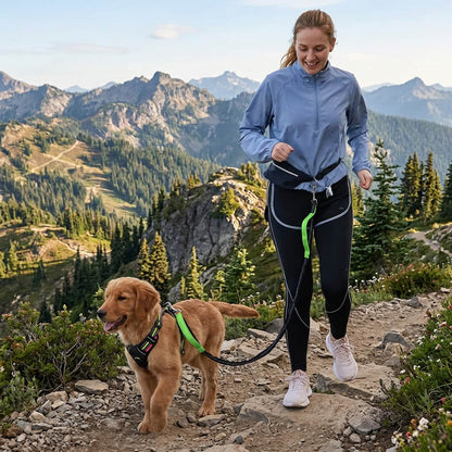 laisse pour chien a la taille - La Bella™ a la montagne