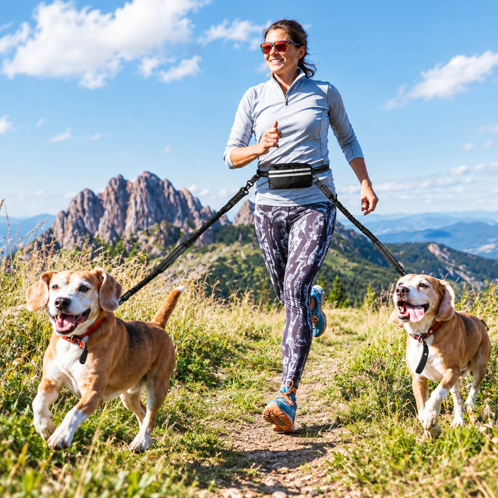 Laisse mains libres chien - DoubleRun™