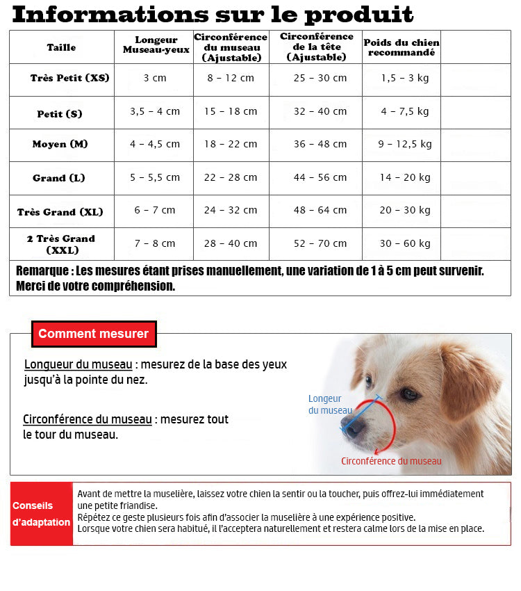 Muselière pour chien - RespirantKnitted™