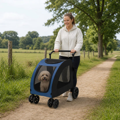 Poussette pour Chien - StrollyPet™ - Bleu