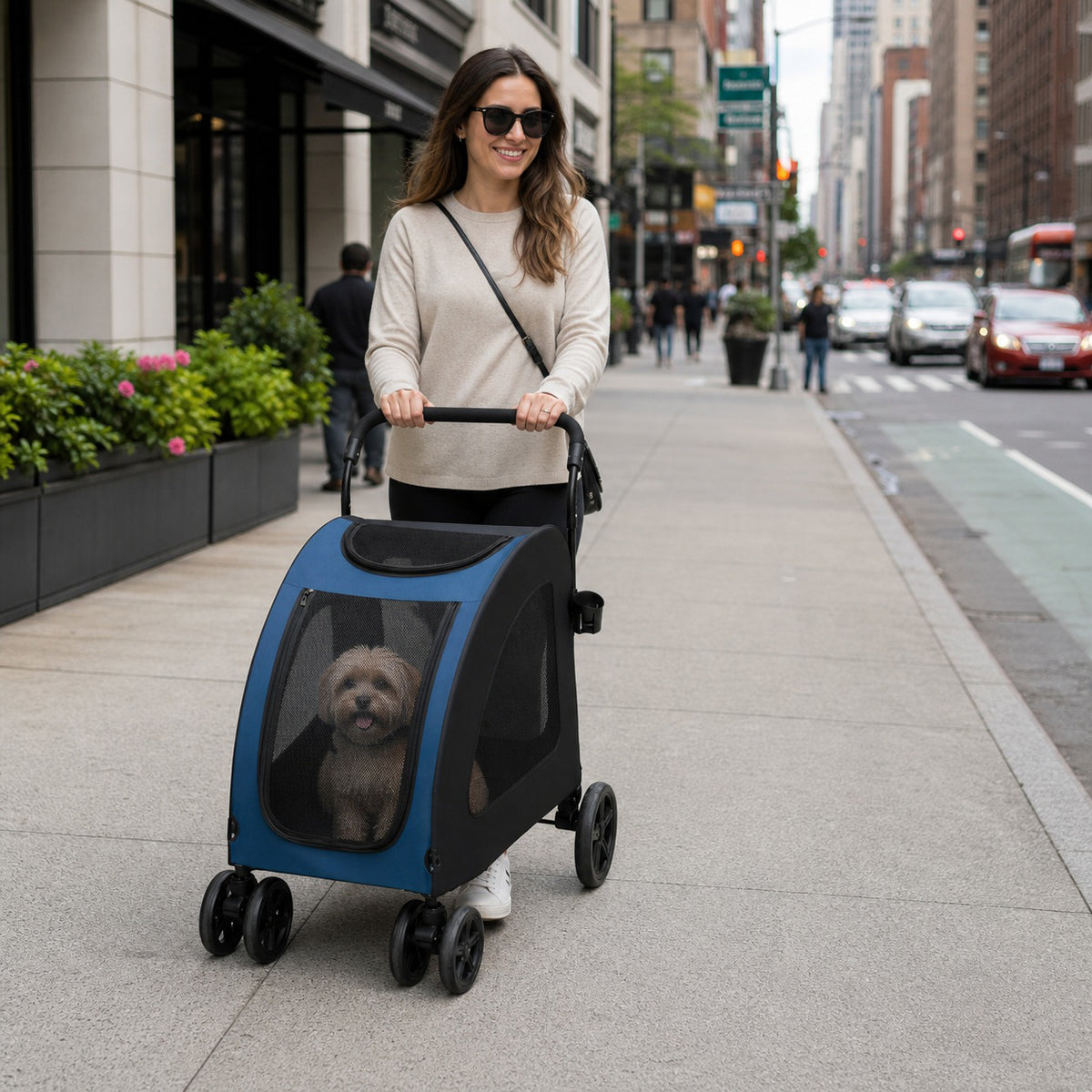 Poussette pour Chien - StrollyPet™ - Bleu