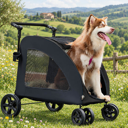 Poussette pour Chien - StrollyPet™ - Noir