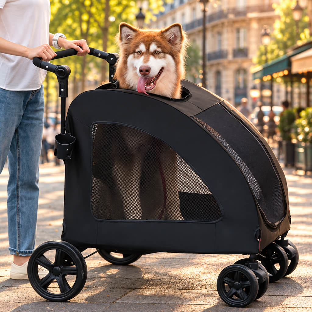 Poussette pour Chien - StrollyPet™ - Noir
