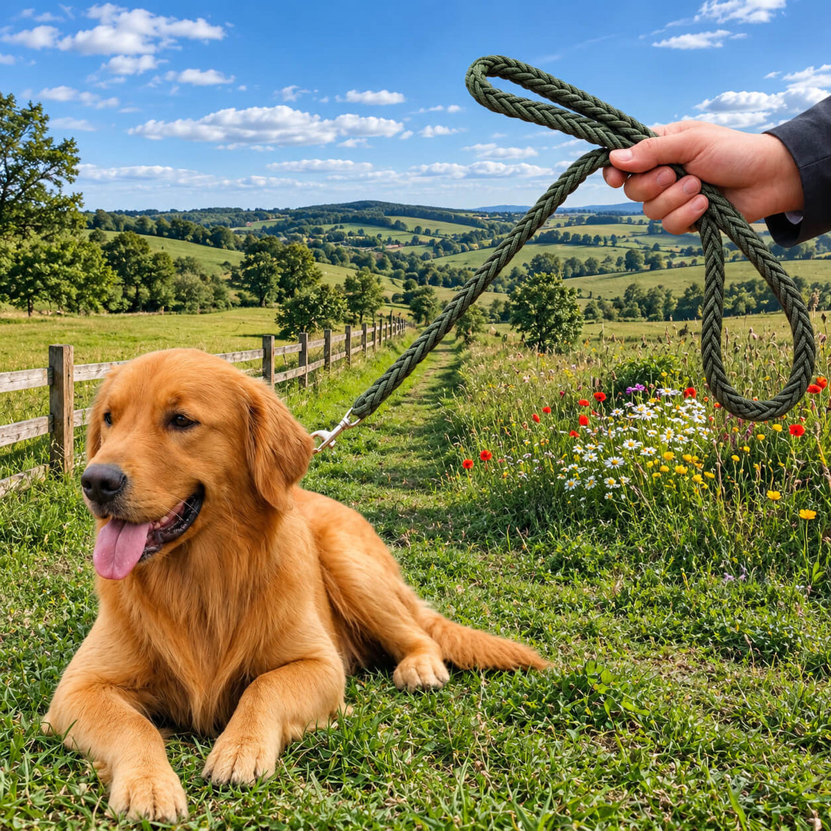 Laisse pour Chien - TorsadeSuprême™ a la campagne