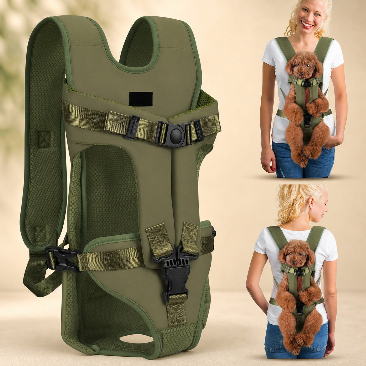 Sac à Dos pour Chien - PetCarrier™ - Vert