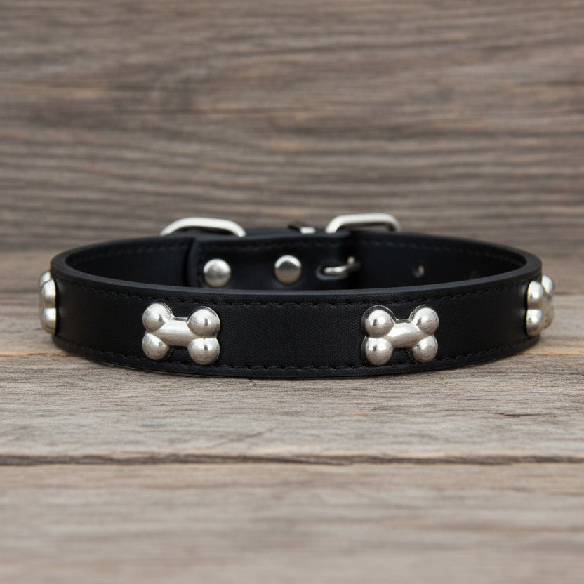 Collier pour chien - TotalCuir™ - Ma Promenade avec Toutou