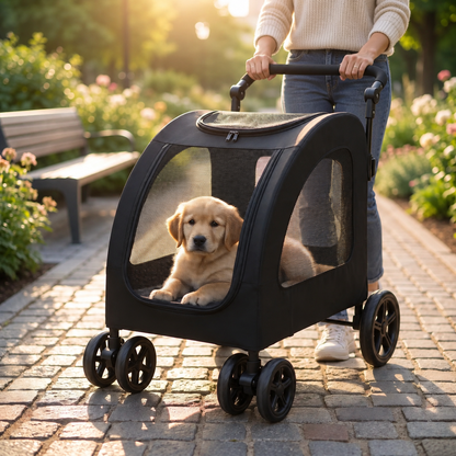 Poussette pour Chien - StrollyPet™ - Noir