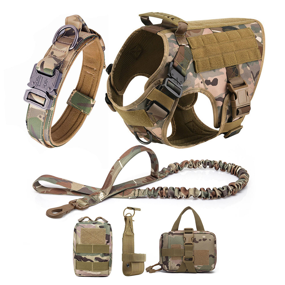 harnais chien strongDog camouflage avec équipement complet