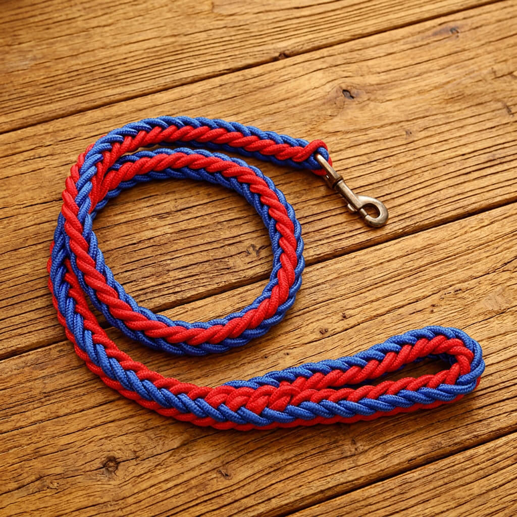 Laisse pour Chien - TorsadeSuprême™ bleu et rouge