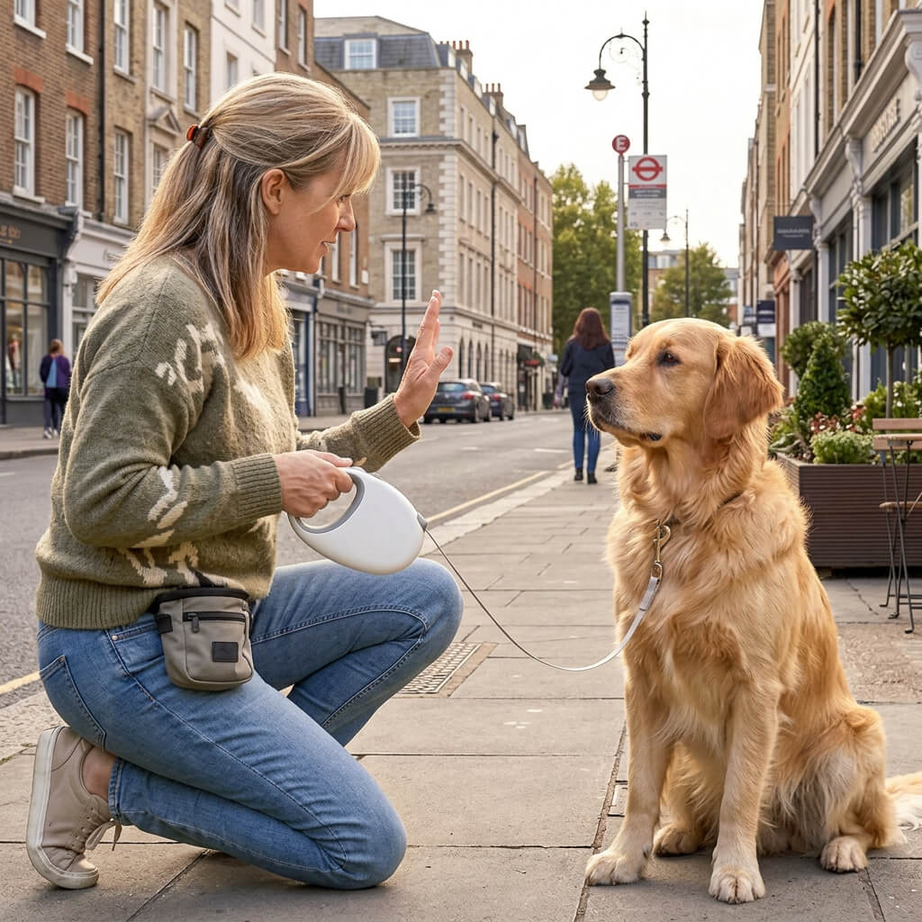 Laisse pour Chien Rétractable - FaçiLaisse™ zone urbaine
