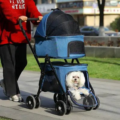 Poussette pour Chien - PetStroller™ - Bleu - Ma Promenade avec Toutou