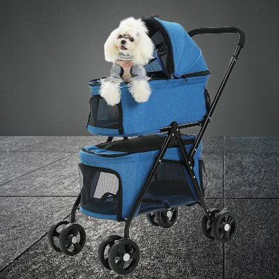 Poussette pour Chien - PetStroller™ - Bleu - Ma Promenade avec Toutou