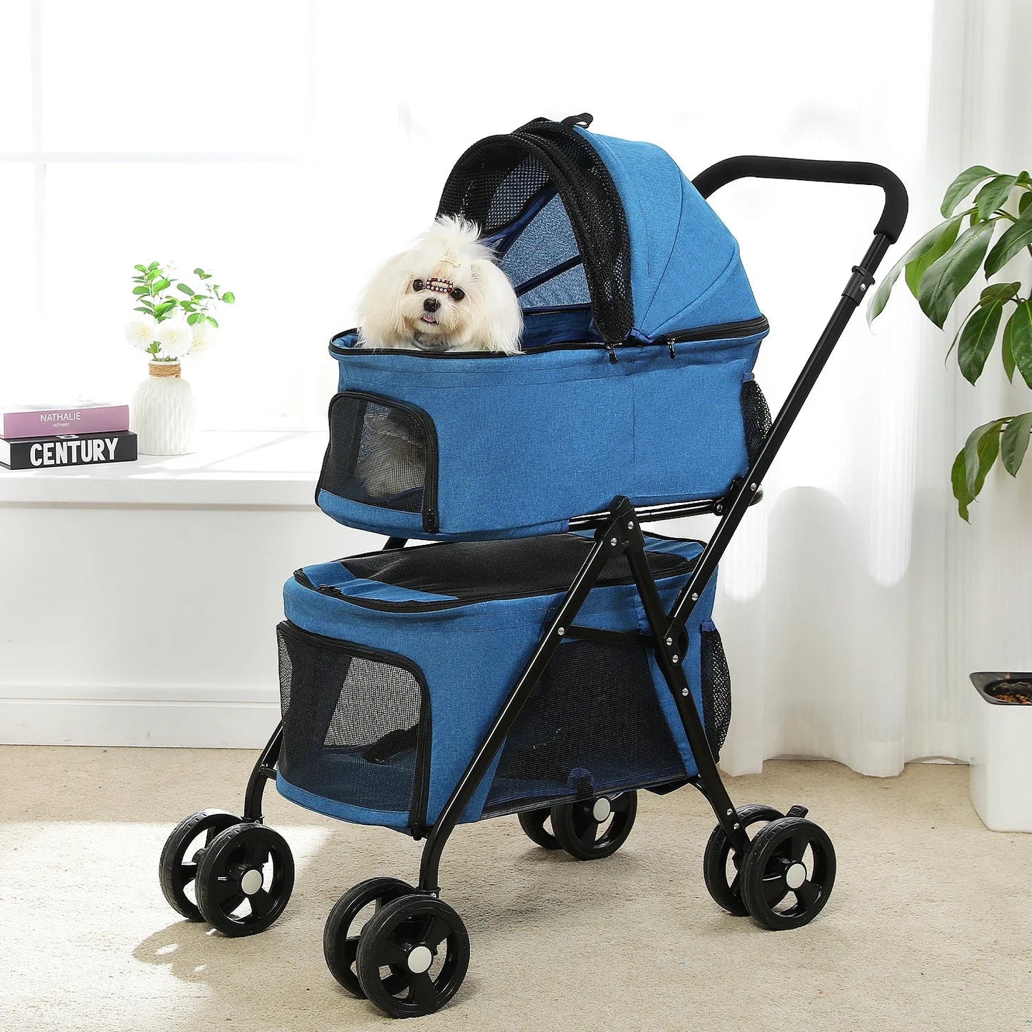 Poussette pour Chien - PetStroller™ - Bleu - Ma Promenade avec Toutou