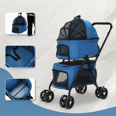 Poussette pour Chien - PetStroller™ - Bleu - Ma Promenade avec Toutou