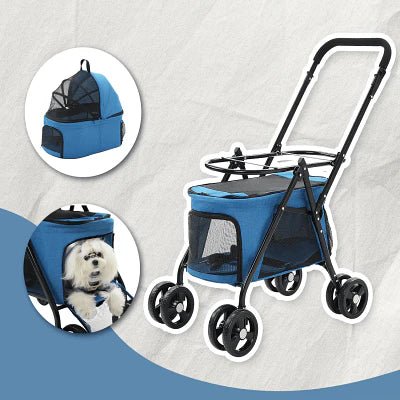 Poussette pour Chien - PetStroller™ - Bleu - Ma Promenade avec Toutou