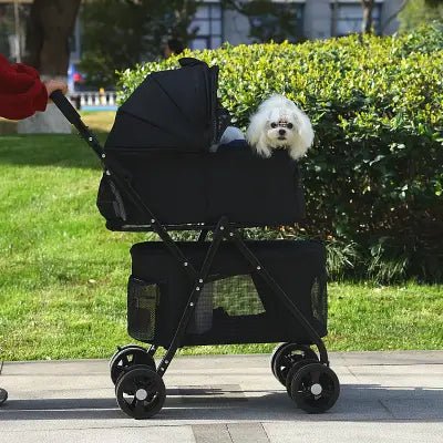 Poussette pour Chien - PetStroller™ - Noir - Ma Promenade avec Toutou