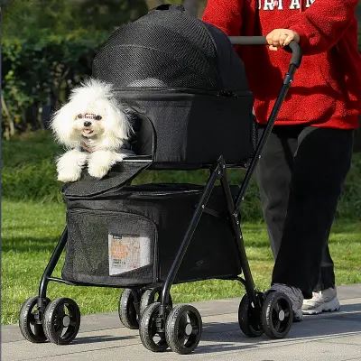 Poussette pour Chien - PetStroller™ - Noir - Ma Promenade avec Toutou