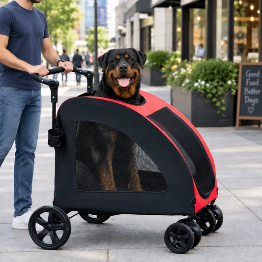 Poussette pour Chien - StrollyPet™ - Rouge