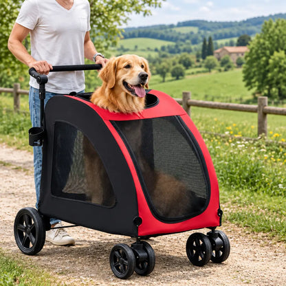 Poussette pour Chien - StrollyPet™ - Rouge