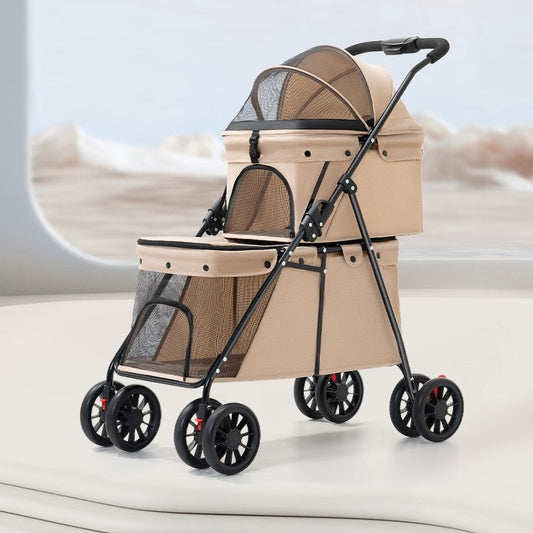 poussette beige