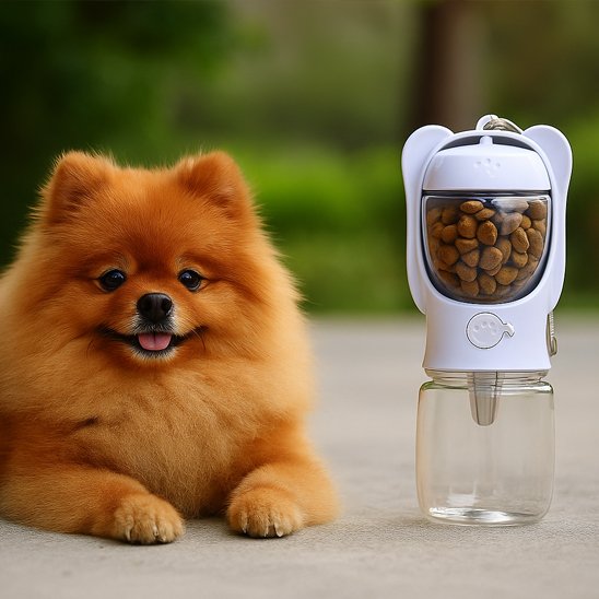 Gourde pour chien - Snack'N'Drink™ avec petit chien